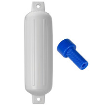 Polyform G-4 Twin Eye Fender 6.5&quot; x 22&quot; White w/Adapter - £40.37 GBP