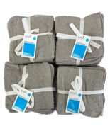 Room Essentials Washcloths Gray 24 Pack 12&quot; x 12&quot; New - £8.67 GBP