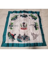 Vintage 27&quot; Square Multi-Color Berlin Themed Acetate Fashion Scarf Made ... - $535.45 MXN