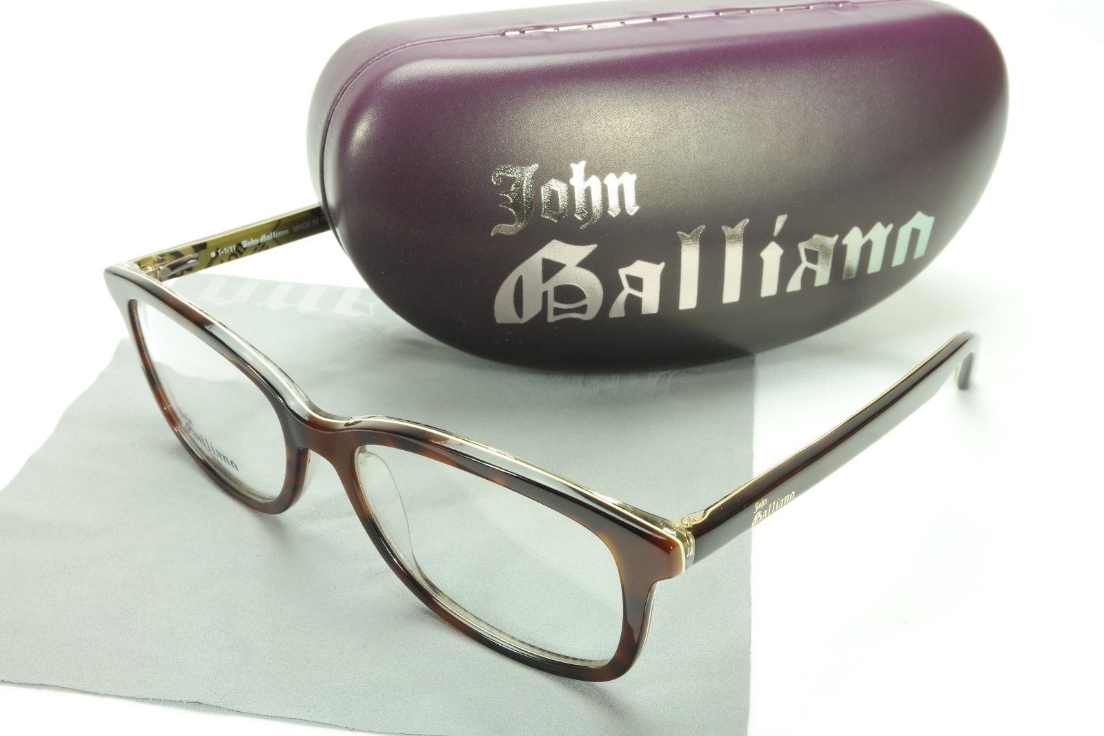 Authentic John Galliano Eyeglasses Frame JG5011 056 Havana Brown Over Green News - $149.52