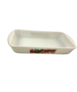 Vtg Glasbake Loaf Pan Casserole Dish J522 1.5 Qt. Nice Vegetable Pattern... - $15.78