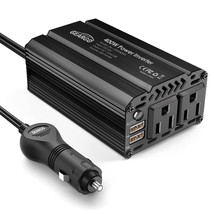400W Power Inverter DC 12V to 110V AC Car Charger Converter with 4.8A Dual US... - £50.95 GBP