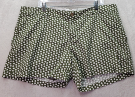 Old Navy Chino Shorts Womens Size 16 Green Cotton Sea Shells Print Slash Pockets - £14.45 GBP