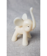 Vintage Cream Lucite Ridged Elephant Figure - $37.23