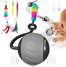 Interactive Cat Toys for Indoor Cats, DIY 5 in 1 Automatic Moving Cat Ball - £24.23 GBP