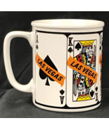 Vintage Souvenir Mug, Poker Hand, Spade Royal Flush, Las Vegas, NV, 1980s - $22.18