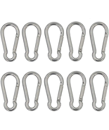 DGOL 10Pcs M5 304 Stainless Steel Carabiner Snap Spring Hook Outdoor D R... - £10.60 GBP