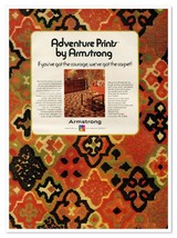 Armstrong Adventure Prints Carpet Vaquero Vintage 1972 Full-Page Magazin... - $9.70
