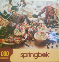 Springbok 1000 Piece JIgsaw Puzzle TREATS and SWEETS  Brownies Cupcakes - $23.33
