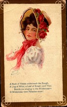 Vintage 1910 Romantic Postcard - Victorian Woman - Beautiful Verse -BK42 - £3.12 GBP