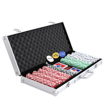500 Chips Poker Chips Set 11.5 Gram Holdem Cards Game With Case & Dices At Home - £47.66 GBP