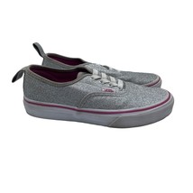 Vans Ombre Silver Glitter Low Shoes Slip On Stretch Laces Kids Girls Size 3 - £19.82 GBP