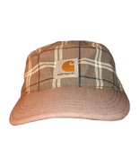 Carhartt Military Hat Painter Cap Plaid Adjustable Back Cotton Hidden Po... - $26.28