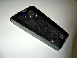 Comoy's  of London Heavy Blue Glass  Ashtray  Made in Italy  8 3/8 " L x 5 " image 2