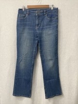 Liz Claiborne Bootcut Leg Jeans Women&#39;s 10 Petite Blue Mid Rise Cotton B... - £6.24 GBP