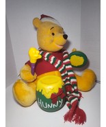 Winnie the Pooh Animated Christmas Motion-ette Hunny pot Figure Disney T... - $911.13 MXN