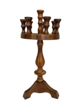 6 1/2&quot; antico vecchio stile ottone 7 portacandele in piedi candelabro tr... - $463.05 MXN
