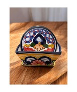 Ceramic Floral Mexican Tile Style Dolomite Absorbent Coasters Set 3 with... - $16.82