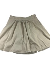 St Johns Bay Womens Tan Skirt Size 14 A Line Cotton Casual - $14.85