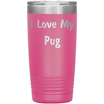 Love My Pug v4-20oz Insulated Tumbler - Pink - £24.38 GBP