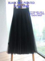 Black Tulle Skirt Outfit Pleated Tulle Skirt Tiered Tulle Skirt Wedding Skirt image 1