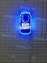 New Bud light Beer Can Neon Sign 24&quot; with HD Vivid Printing - £207.82 GBP