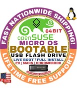 OpenSUSE MICRO LINUX OS Bootable USB Live Boot, Installer 64-Bit | Mac/PC - $186.88 MXN