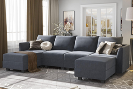 Modular Sectional Sofa U Shaped Couch with Reversible Chaise Modular - £1,083.97 GBP
