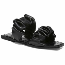 Circus Sam Edelman Women Ruched Strap Slide Sandals Iggy Size US 6M Black - £18.10 GBP