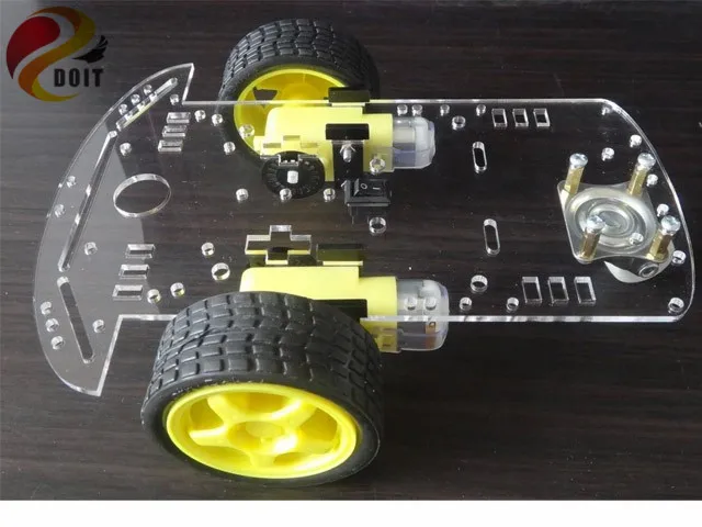 Arduino Intelligent Car Robot Chassis with Speed Encoder DIY RC Toy Remote - £17.39 GBP