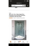 38 inch frameless neo angle shower enclosure stainless steel clear... - $4,593.98 MXN