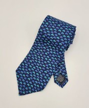 Beaufort Tie Rack 100% Italian Silk Men&#39;s Classic Novelty Tie w/ Blue Cars  - £11.67 GBP