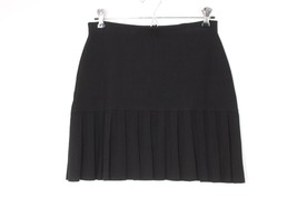 Theory P Petite Black Darella Prosecco Pleated Knit Pull-On Mini Skirt - £36.53 GBP