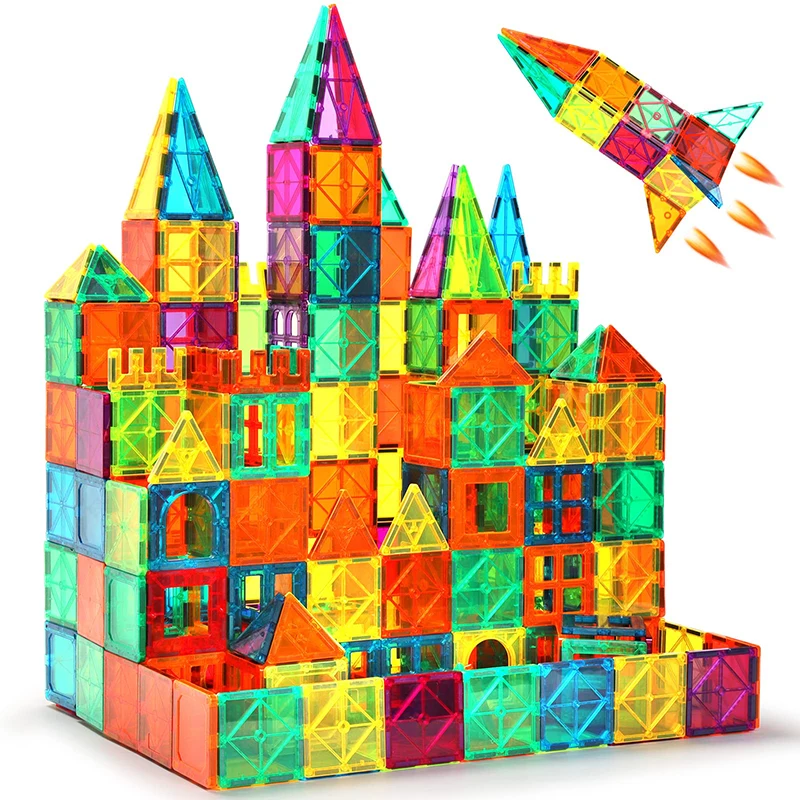 Magnet Toys Kids Magnetic Building Tiles 3D Magnetic Blocks Preschool Sets - £37.80 GBP+
