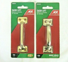 Two Ace 5293345 4&quot; Sash Lifts in Bright Brass with Screws - £3.02 GBP