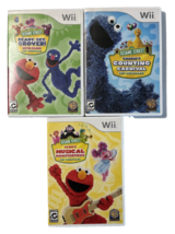 Sesame Street Wii Musical Monster Piece Counting Carnival Ready Set Grover lot - £21.22 GBP