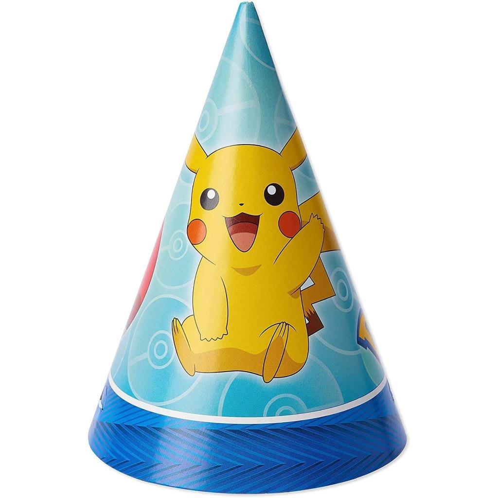 Pokemon Pikachu Party Favor Cone Hats Birthday Supplies 8 Per Package - $6.50
