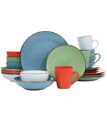 Elama Evelyn 20 Piece Mix and Match Round Stoneware Dinnerware Set in As... - €136,03 EUR