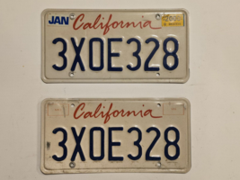 CALIFORNIA-2000-License Plates-Vintage-2 Pair-Decor-Man Cave-Garage-Shop - £25.97 GBP