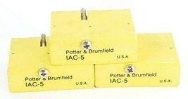 LOT OF 3 POTTER &amp; BRUMFIELD IA5-5 RELAY MODULES IAC5, 90-140 VAC/DC - $18.95