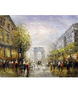 16x20 inches Paris  stretched Oil Painting Canvas Art Wall Decor modern710 - $40.00