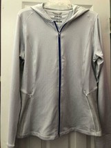 NWT ANNIKA Cutter Buck Gray Herringbone Long Sleeve Zip Hoodie Golf Jacket - L - £31.89 GBP