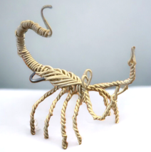 Large Hand Made Twisted Wire Scorpion 9&quot; Tall Electrical Wire Metal Art White - £12.84 GBP