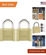 2 Pack Durable Combination Padlocks - Personalized 4-Digit Access for Gates - $883.56 MXN