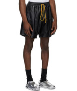 Short Genuine  Boxer With Pocket Lambskin Leather Black Men&#39;s Pants Gym ... - $1,721.01 MXN+