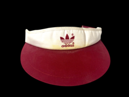 Vintage Adidas Visor Hat Cap Adjustable 1980s 1990s Trefoil RARE Mens Wo... - $49.83
