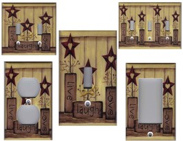 LIVE LOVE LAUGH Country Barn Star Light Switch Plates and Outlets Home Decor - $7.20+