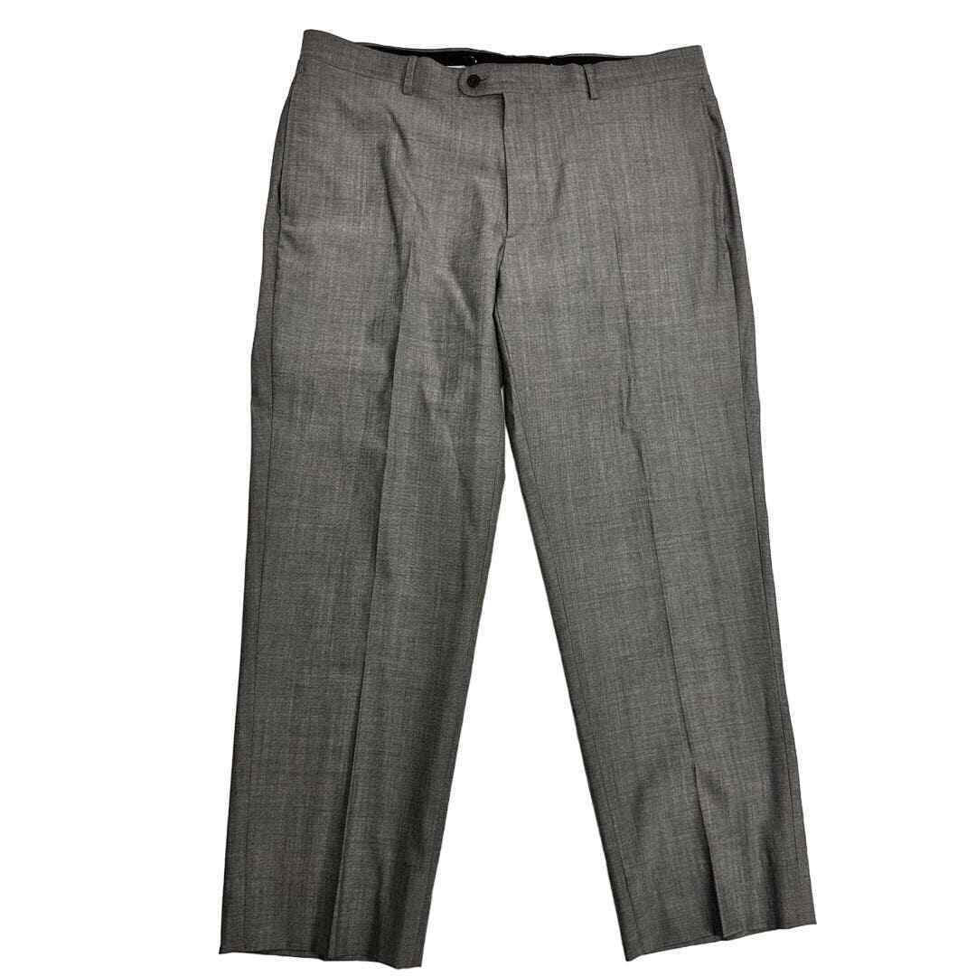 VTG RETRO Joseph Abboud Slim Fit Gray Suit 44 Reg 38.5 Waist Camo Satin Lining  Item image 9