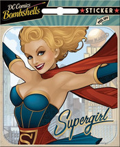 DC Comics Bombshells Supergirl Pin-Up Art Peel Off Sticker Decal, NEW SEALED - £2.39 GBP
