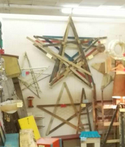 Handmade Wooden five point Stars,reclaimed vintage home wall slats - $12.22